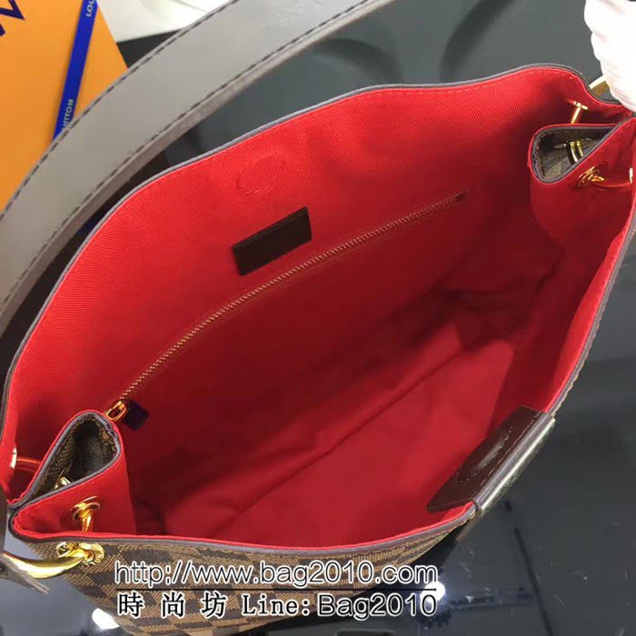 路易威登LV頂級原單 M43701 啡格配紅裏 購物包 YDH1370
